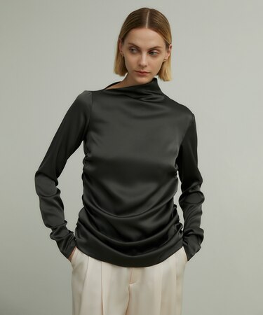 GINETTE / シャーリングブラウス