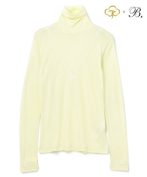 Washable Silk / Hi-neck Long Sleeve T ハイネック Tシャツ