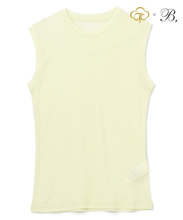 Washable Silk / Sleeveless T スリーブレスTシャツ