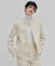 【andGIRL 秋号掲載】MILLAM / フェイクレザーパッチツイードジャケット