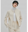 【andGIRL 秋号掲載】MILLAM / フェイクレザーパッチツイードジャケット