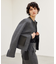 【andGIRL 秋号掲載】MILLAM / フェイクレザーパッチツイードジャケット