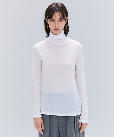 【洗える】SORE / シアーコットンハイネックカットソー