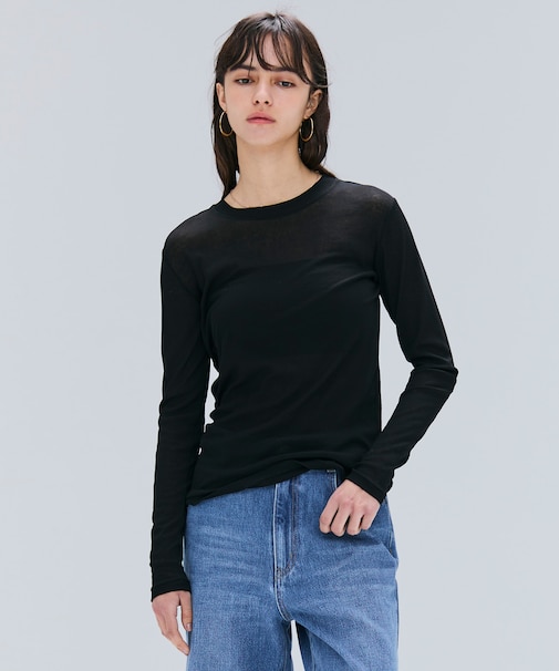 【洗える】SORE / シアーコットンクルーネックカットソー