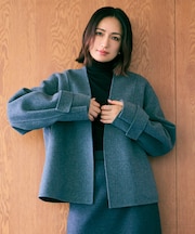 GRASSE / リバーウールクロップドコート
