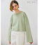 【BEIGE、ecru/WEB限定・洗える】LOOP BACK / コットンスウェットクロップドトップス