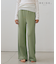 【BEIGE、ecru/WEB限定・洗える】LOOP BACK / コットンワイドストレートパンツ