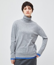 【洗える・andGIRL 秋号掲載】POMPE / ウールカシミヤタートルネックニット