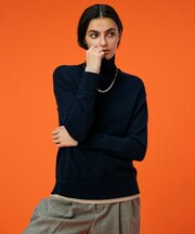 【洗える・andGIRL 秋号掲載】POMPE / ウールカシミヤタートルネックニット