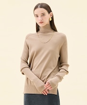 【洗える】WILLOW / サムホールハイネックニット