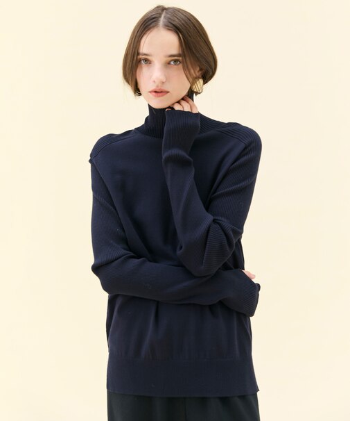 【洗える】WILLOW / サムホールハイネックニット