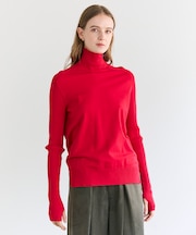 【洗える】WILLOW / サムホールハイネックニット