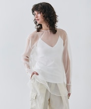 ERICA / シルクシースルークルーネックブラウス