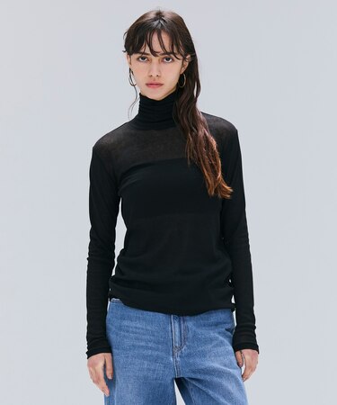 SORE / コットンシアーハイネックカットソー