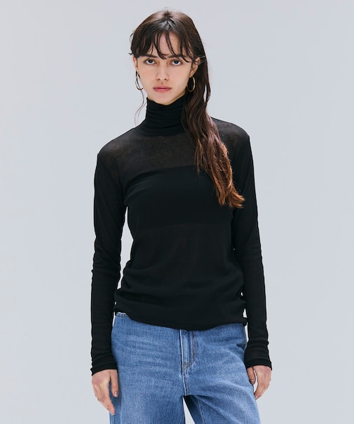 SORE / コットンシアーハイネックカットソー