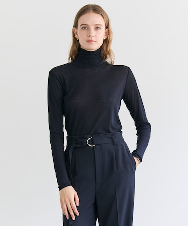 SORE / コットンシアーハイネックカットソー