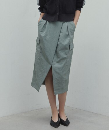 【洗える】ACANTHUS / カーゴディティールコクーンタックスカート
