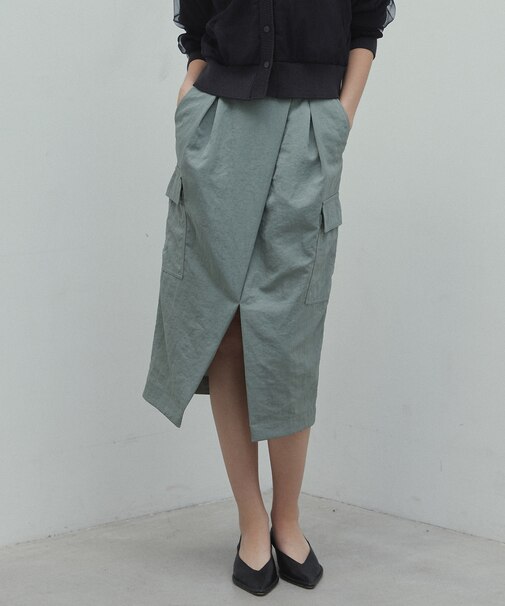 【洗える】ACANTHUS / カーゴディティールコクーンタックスカート