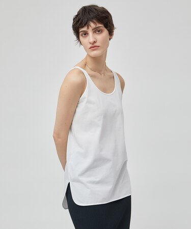 【洗える】BROIS / コットンシャツテールタンクトップ