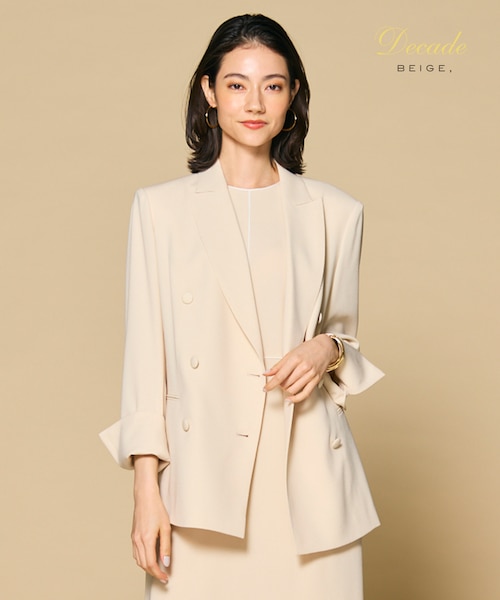 洗える】ALAINA / ダブルジャケット｜ベイジの通販｜&mall（アンド