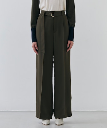 【洗える・Precious 4月号掲載】JASMINE / ベルト付きワイドストレートパンツ