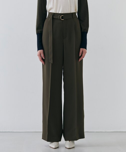 【洗える・Precious 4月号掲載】JASMINE / ベルト付きワイドストレートパンツ