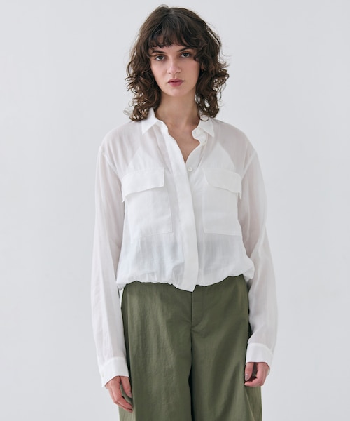 SHELBY / ハーフスリーブブラウス｜ベイジの通販｜&mall（アンドモール