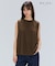 【BEIGE、ecru/WEB限定・洗える】FINE DRY TOUCH / ねじりデザインコットンノースリーブトップス