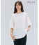 【BEIGE、ecru/WEB限定・洗える】FINE DRY TOUCH / ねじりデザインコットンオーバーサイズTシャツ