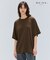 【BEIGE、ecru/WEB限定・洗える】FINE DRY TOUCH / ねじりデザインコットンオーバーサイズTシャツ