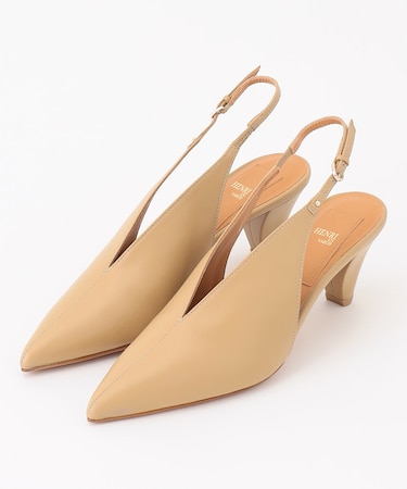 【一部店舗限定】HENRI EN VARGO / NIKI Vカットバックバンドパンプス