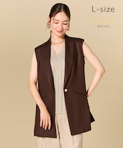 CAROLE / リネンライク ノースリーブジレジャケット