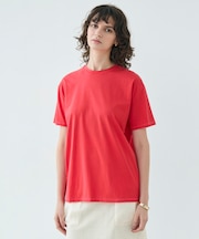 【洗える】VERONICA / カラーステッチ半袖クルーネックＴシャツ