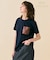 【WEB限定・洗える】TORENIA / レザーポケットコットンクルーネックTシャツ