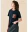 【WEB限定・洗える】TORENIA / レザーポケットコットンクルーネックTシャツ