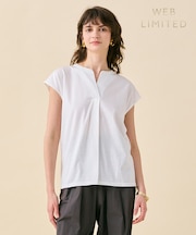 【WEB限定・洗える】MELISSA / バックシフォンスキッパー半袖トップス