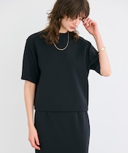【洗える】ALTHEA / ダンボールジャージーバックスリットブラウス
