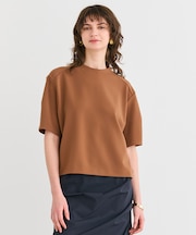 【洗える】ALTHEA / ダンボールジャージーバックスリットブラウス