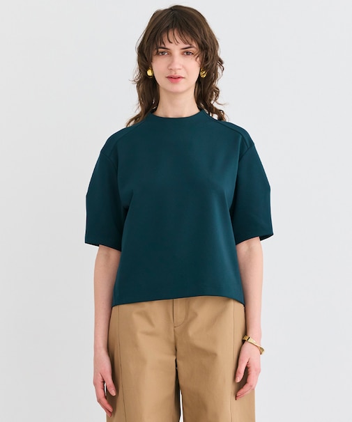 【洗える】ALTHEA / ダンボールジャージーバックスリットブラウス