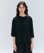 【洗える・GLOW ８月号掲載】S.BABILA / スリットネックオーバーサイズTシャツ
