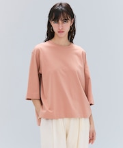 【洗える・GLOW ８月号掲載】S.BABILA / スリットネックオーバーサイズTシャツ