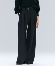 【セットアップ対応・洗える・Precious 10月号掲載】ZEPHYR / ウールライクタックベルトワイドパンツ