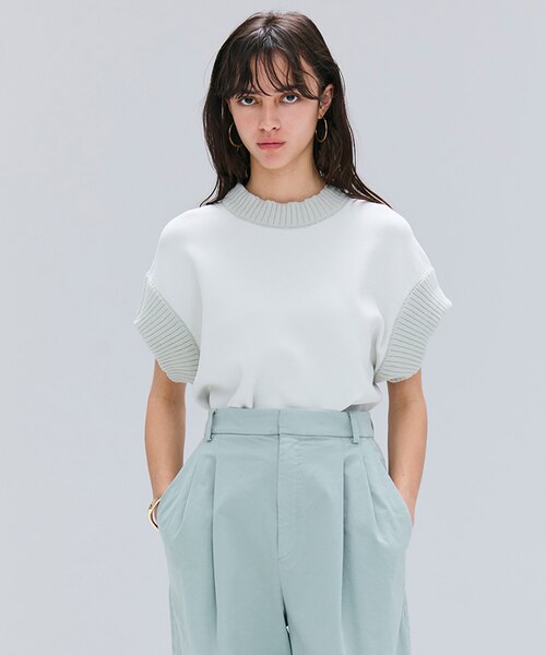 BEIGE, ベイジ 38号【洗える】LAURA 半袖ニット セール】 LAURA / 半袖ニットトップス （ニット・セーター