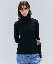 【洗える・GISELe 10月号掲載】FORD / ウール配色メローハイネックカットソー