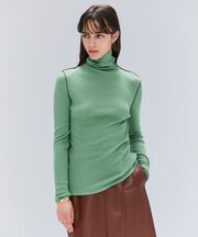 【洗える・GISELe 10月号掲載】FORD / ウール配色メローハイネックカットソー