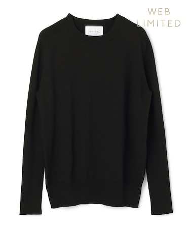 WILLOW / ストレッチクルーネックリブニット