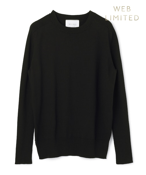 WILLOW / ストレッチクルーネックリブニット