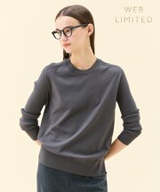 【WEB限定・洗える】WILLOW / ストレッチクルーネックリブニット