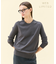【WEB限定・洗える】WILLOW / ストレッチクルーネックリブニット