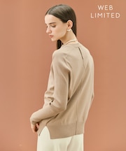 【WEB限定・洗える】WILLOW / ストレッチクルーネックリブニット